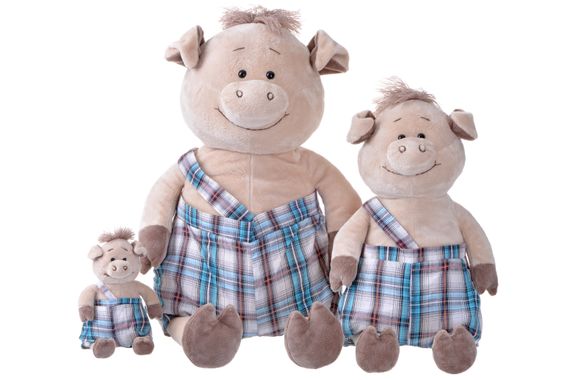 Мягкая игрушка Same Toy Свинка  в комбинезоне 45см THT706 (THT706) | Зображення 3