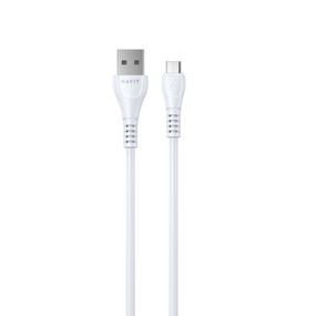 Кабель USB MicroUSB Havit HV-CB640C 1.8m 2,1А 1,8 м білий