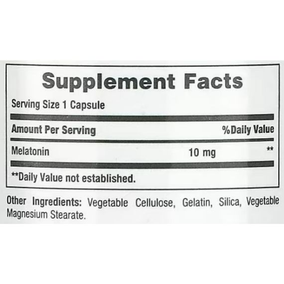Мелатонин для сна Nature's Bounty Melatonin 10 mg 60 Caps | Зображення 1