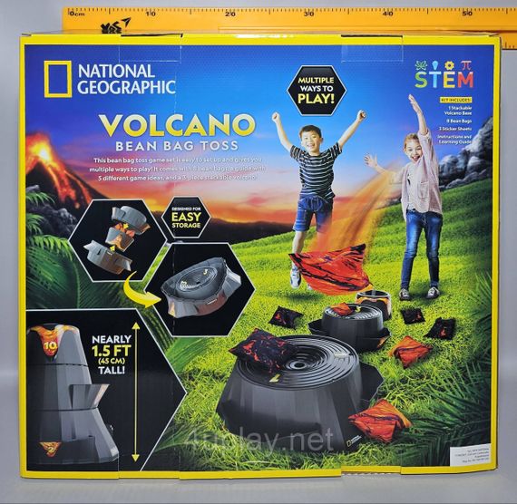 Развивающий набор для игры в корнхол Вулкан National Geographic Volcano Bean Bag Toss Backyard Game Set | Зображення 7