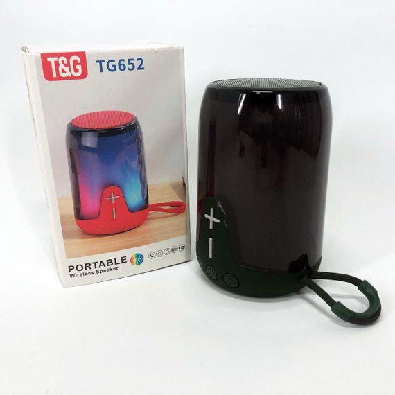 Портативна колонка TG652 5W з RGB підсвічуванням та ремінцем. TZ-733 Колір: зелений | Зображення 5