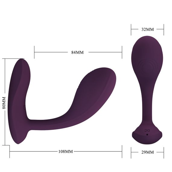 Вібратор PRETTY LOVE Baird Purple, 12 vibration functions Mobile APP Long-distance Control Sex Aura | Зображення 2