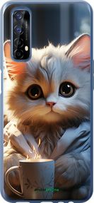 Чохол на Realme 7 Білий кіт "5646t-2081-2448"