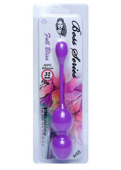 Вагінальні кульки 32mm 80g Purple 10 function USB Boss Series sexstyle | Зображення 3