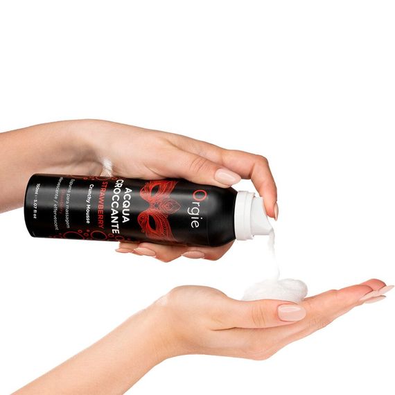 Масажна пінка Orgie – Acqua Croccante Strawberry (150 мл), ефект бульбашок, що лопаються | Зображення 1
