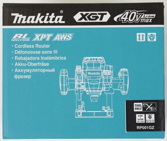 Фрезер аккумуляторный Makita RP001GZ (6/8/12 мм, 8000-25000 мин-1, BL, XGT, без аккумулятора и зарядного устройства) | Зображення 5