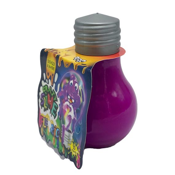 Вязкая масса лампочка Fluoric "Crazy Slime" SLM-07-01U светится в темноте Фиолетовый