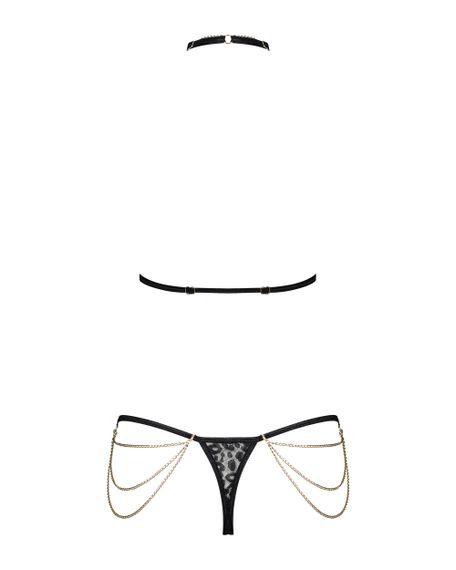 Комплект с цепочками Obsessive Pantheria set Черный S/M | Зображення 2