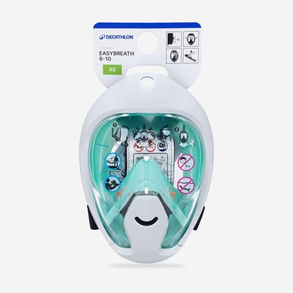 Маска дитяча Easybreath для снорклінгу (6-10 років/розмір XS) без сумки зелена - One Size | Зображення 9