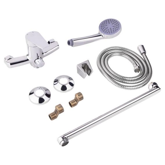 Смеситель для ванны Lidz Gloria 005 с поворотным изливом (c душевым гарнитуром) (k35) LDGLO005CRM35117 Chrome | Зображення 5