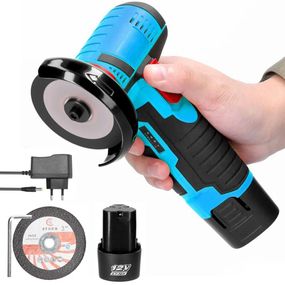 Акумуляторна болгарка в кейсі + акумулятор 12V, диск 75мм / Кутова шліфувальна машина / Міні болгарка