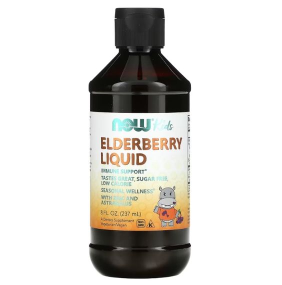 Ягоды черной бузины NOW Foods Elderberry Liquid for Kids 237 ml /23 servings/