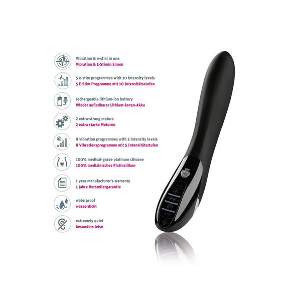 Вібратор з електростимуляцією Mystim Electric Eric eStim Black, міостимулятор | Зображення 6