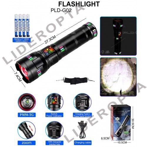 Ліхтар Нічний індикатор-бластер Kezu G02/AK177D-WHITE LASER LED PM60-TG, 8x18650 3.7V, Power Bank, ЗУ Type-C, zoom (47154-177_1210) | Зображення 3