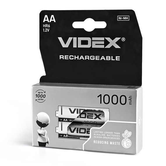 Акумулятори Videx HR6/AA 1000mAh double blister/2шт
