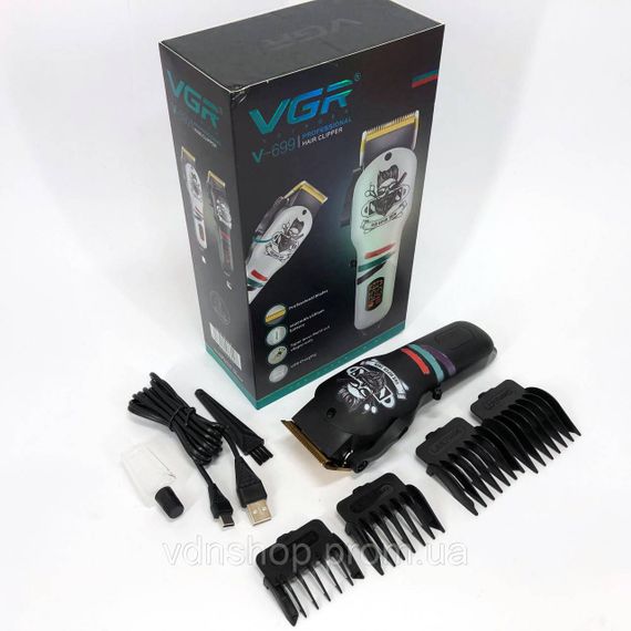 Машинка для окантовки акумуляторна VGR V-699, Машинка для стрижки волосся домашня KP-63 | Зображення 2