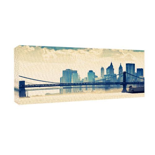 Картина на холсте Бруклинский мост Нью-Йорк 30х65 см (H3065_GOR001)