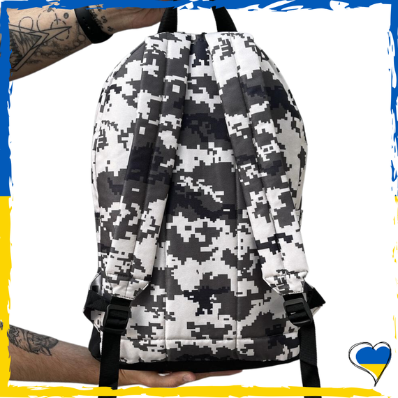 Рюкзак камуфляж. Дно екошкіра. Рюкзак піксель. Унісекс рюкзак, вмісткий | Зображення 3