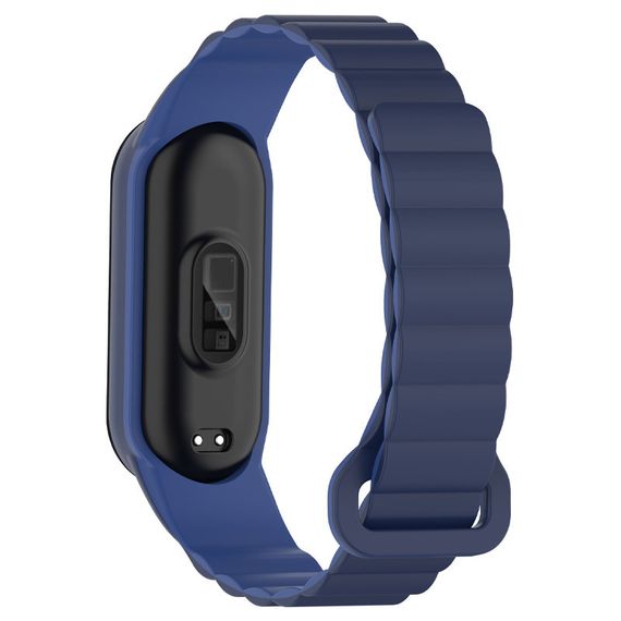 Ремінець Dual-color Magnetic для Xiaomi Mi Band 7/6/5/4/3 Navy Blue / Blue | Зображення 1