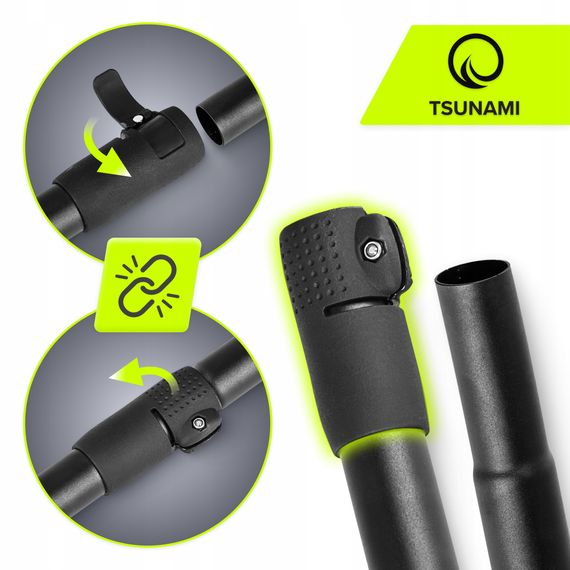 Весло для SUP дошки TSUNAMI 160-215 см регульоване, складне Black (P-5907739316462) | Зображення 1