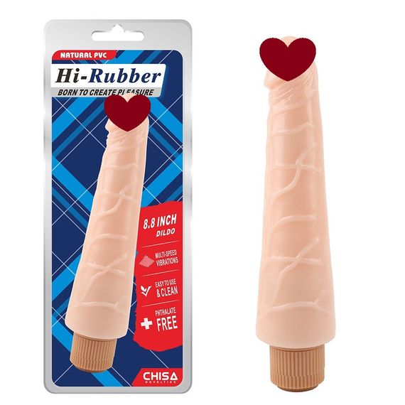 Вибромассажер реалистический на батарейках Chisa Hi-Rubber, телесный sexstyle | Зображення 7