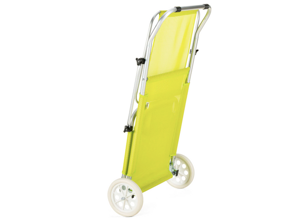 Шезлонг лежак Outtec Sun с козырьком желтой | Зображення 3