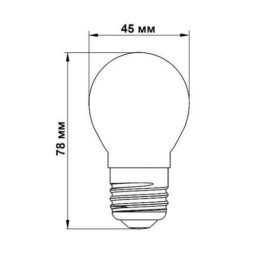 Світлодіодна лампа Biom FL-301 G45 4W E27 3000K (теплий білий) | Зображення 5