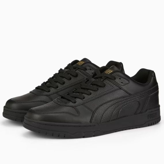 Кроссовки-кеды мужские Puma RBD Game Low Sneakers 386373 06 (черные, кожаные, повседневные, закрытые, пума) | Зображення 1
