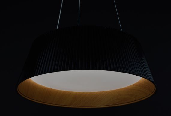 Люстра світлодіодна підвісна LED світильник для квартири на стелю лед з пультом 27573 Чорний 30-100х45х45 см. | Зображення 5