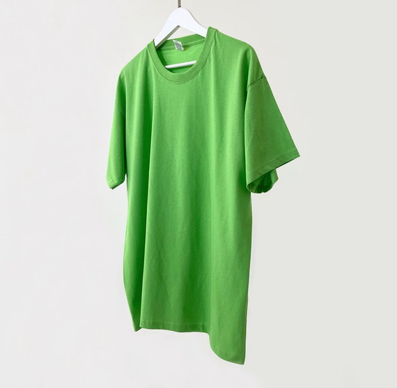 Мужская футболка классическая с коротким рукавом OW0001 цвет светло-зеленый размер XXL