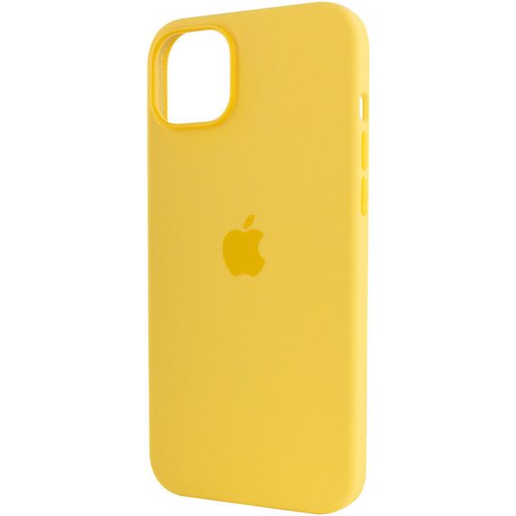 Чехол Silicone case (AAA) full with Magsafe для Apple iPhone 14 Pro (6.1") Желтый / Sunglow | Зображення 5