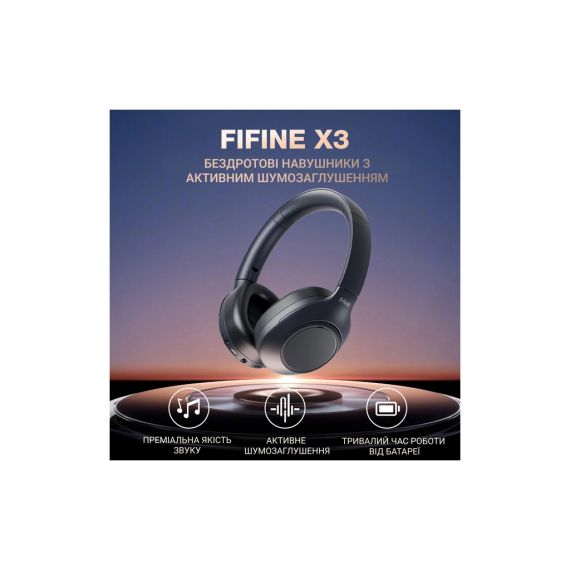 Навушники Fifine X3 Wireless Black (X3) | Зображення 4
