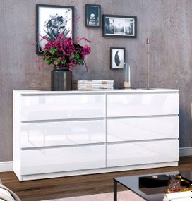 Комод МДФ білий глянець.1500-376-730