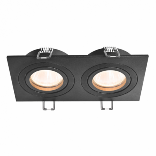 LED Світильник врізний під лампу 2*GU10 чорний VL-SPF23S-B Videx | Зображення 1