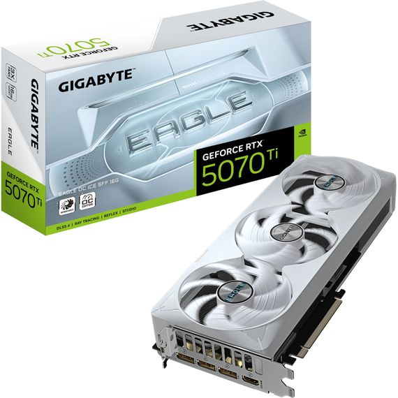 Відеокарта GIGABYTE GeForce RTX5070 Ti 16GB EAGLE OC ICE SFF (GV-N507TEAGLEOC ICE-16GD) | Зображення 9