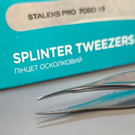 Пинцет осколочный подологический Staleks Pro PODO 10