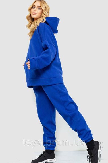 Спортивный костюм женский на флисе, цвет электрик,  размер L-XL FA_008426 | Зображення 2