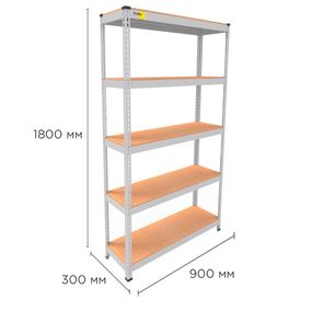 Металевий стелаж MRL-1800 ( 900x300) білий