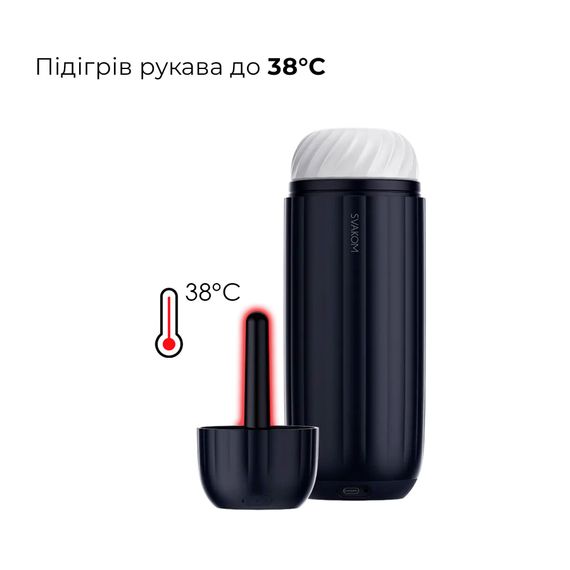 Інтерактивний смарт-мастурбатор з вібрацією та посмоктуванням Svakom Sam Neo 2 Pro, підігрів до 38 °C | Зображення 5