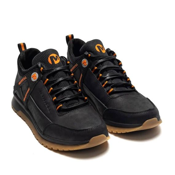 Демісезонні шкіряні кросівки Merrell чорні | Зображення 1