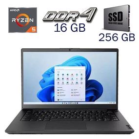 Ультрабук Б-клас Lenovo K14 Gen 1 / 14" (1920x1080) IPS / AMD Ryzen 5 Pro 5650U (6 (12) ядер по 2.3 - 4.2 GHz) / 16 GB DDR4 / 256 GB SSD / AMD Radeon Vega 7 / WebCam б/в