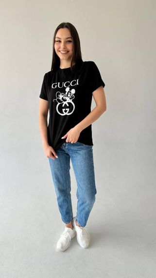 Жіноча футболка Gucci чорна | Зображення 3