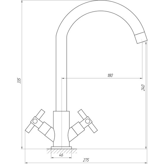 Змішувач для кухні Globus Lux DUKAT SD4-203 | Зображення 3