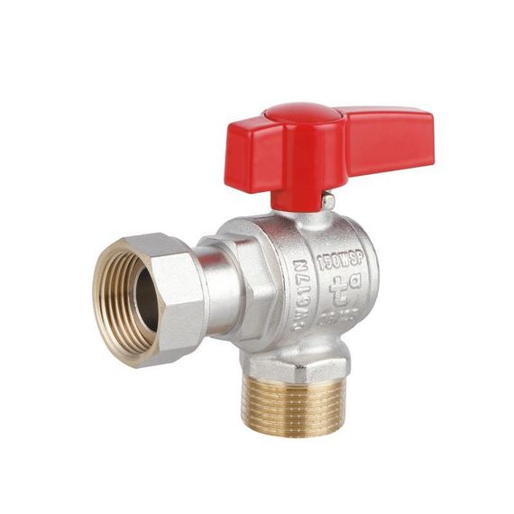 Кран кульовий Thermo Alliance Standart 3/4" ВН кутовий, PN40, з накидною гайкою TAS224W20