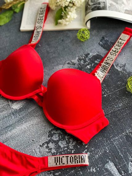 Нижня білизна Victoria's Secret з пуш-апом DO2047 Червона | Зображення 7