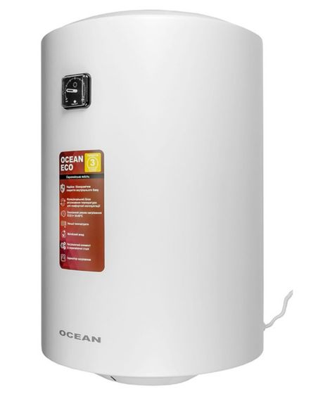 Водонагреватель Ocean RZRS 80 л, 1500 Вт, "мокрый" ТЭН, цилиндрический, вертикальный, белый (RZRS 80M-5 ETWT ECO) | Зображення 5