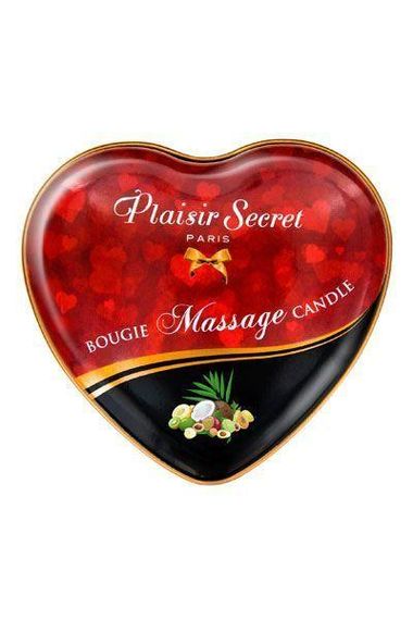 Массажная свеча-сердечко Plaisirs Secrets Exotic Fruits (35 мл) Sex Aura | Зображення 1