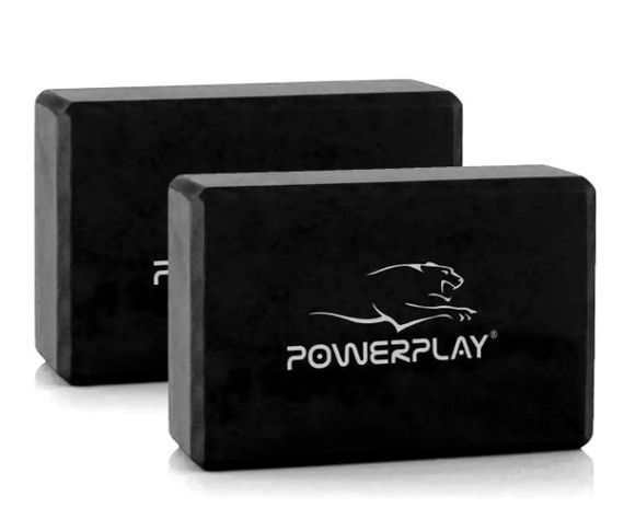 Блоки для йоги PowerPlay 4006 Yoga Brick EVA 2 шт Чорні (PP_4006_Black_2in)