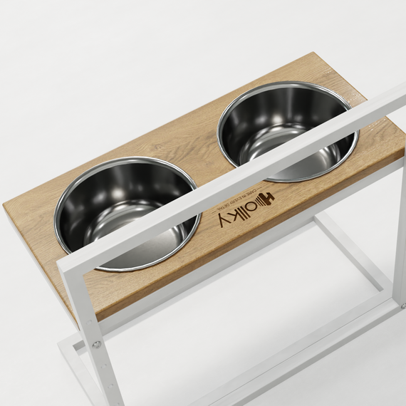 Миски на регулируемой подставке для больших собак Hollky Flex L (2 × 1.8 л) FL-502850-WHNT | Зображення 17