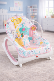 Детское кресло-качалка Fisher Price / Детский шезлонг с музыкальной подвеской и регулируемой спинкой